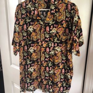 Men’s XL Dragon Button Up Shirt
